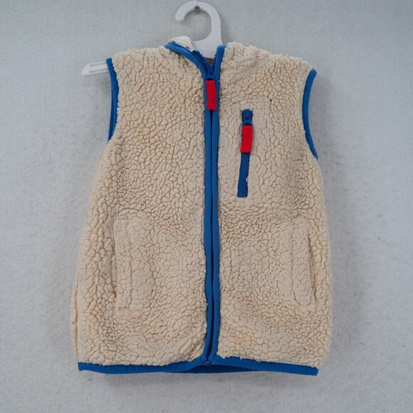 Mini Boden Cosy High Pile Sherpa Fleece Vest Girl's 3-4 yrs Full Zip Pockets - Picture 1 of 10